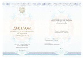 Диплом колледжа 2014 - 2019 в Сызрани